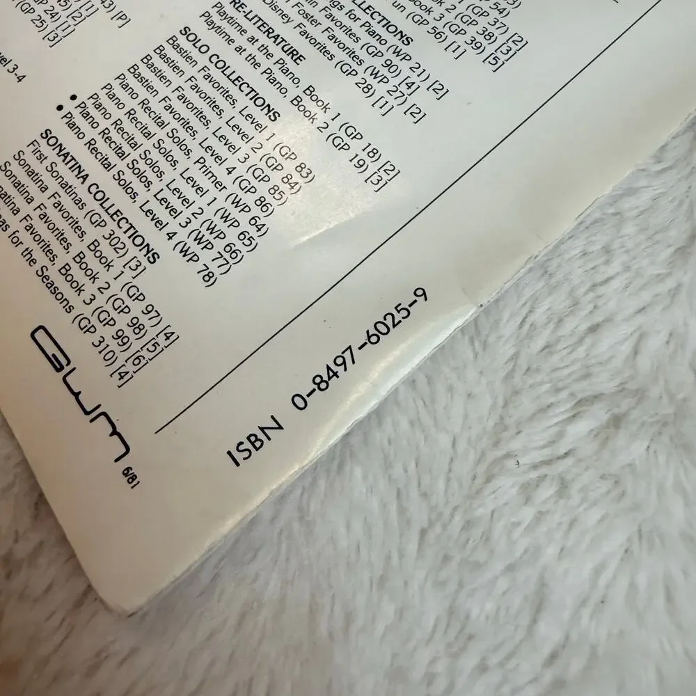 Jane Smisor Bastien Walt Disney Favorites for Piano GWM 1969 Music Songbook